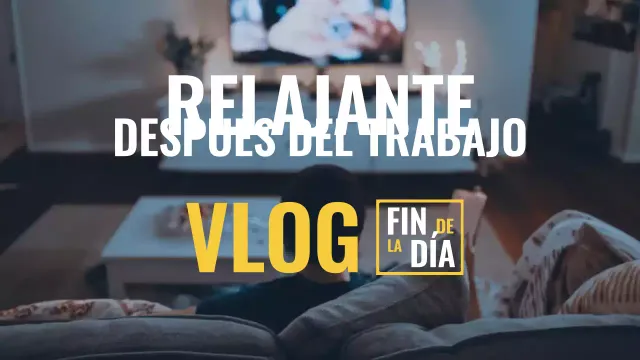 Azul relajarse después del trabajo vlog estilo moderno