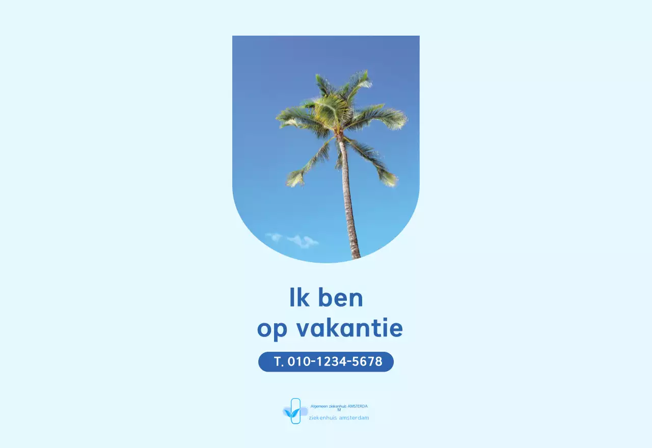 Blauwe moderne ziekenhuiskalender