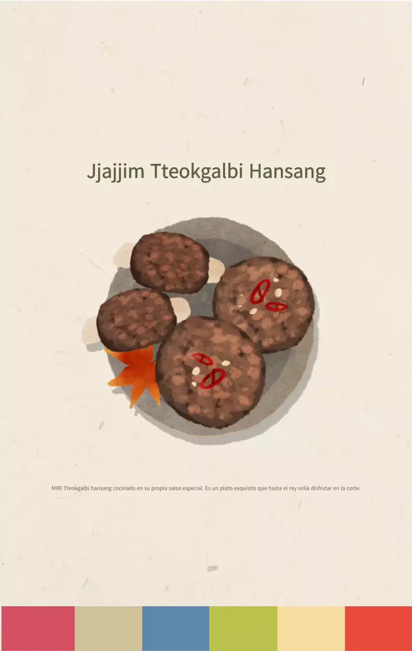 Calendario de comidas tradicionales en beige