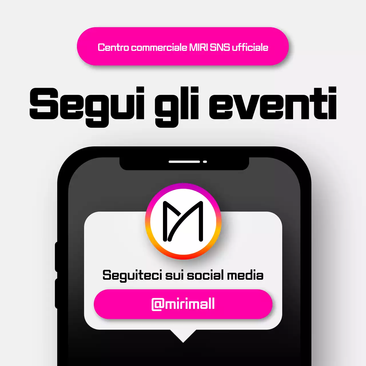 Eventi sui social media in rosa caldo e moderno