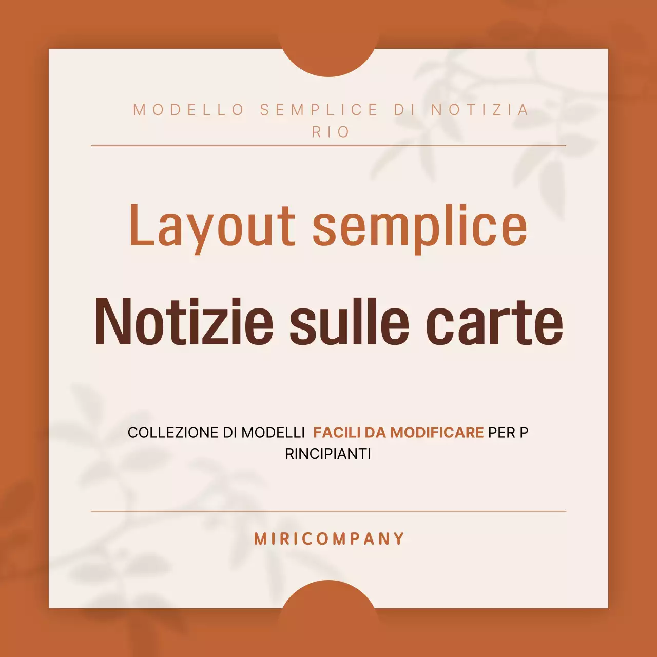 Documentazione del design semplice arancione