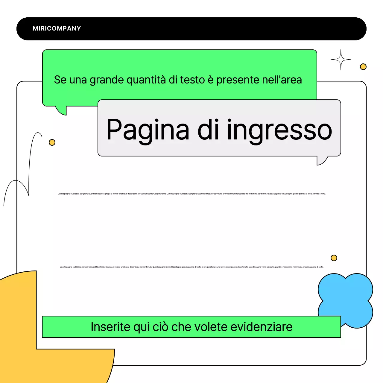 Promuovete il vostro marketing aziendale in bianco e semplice