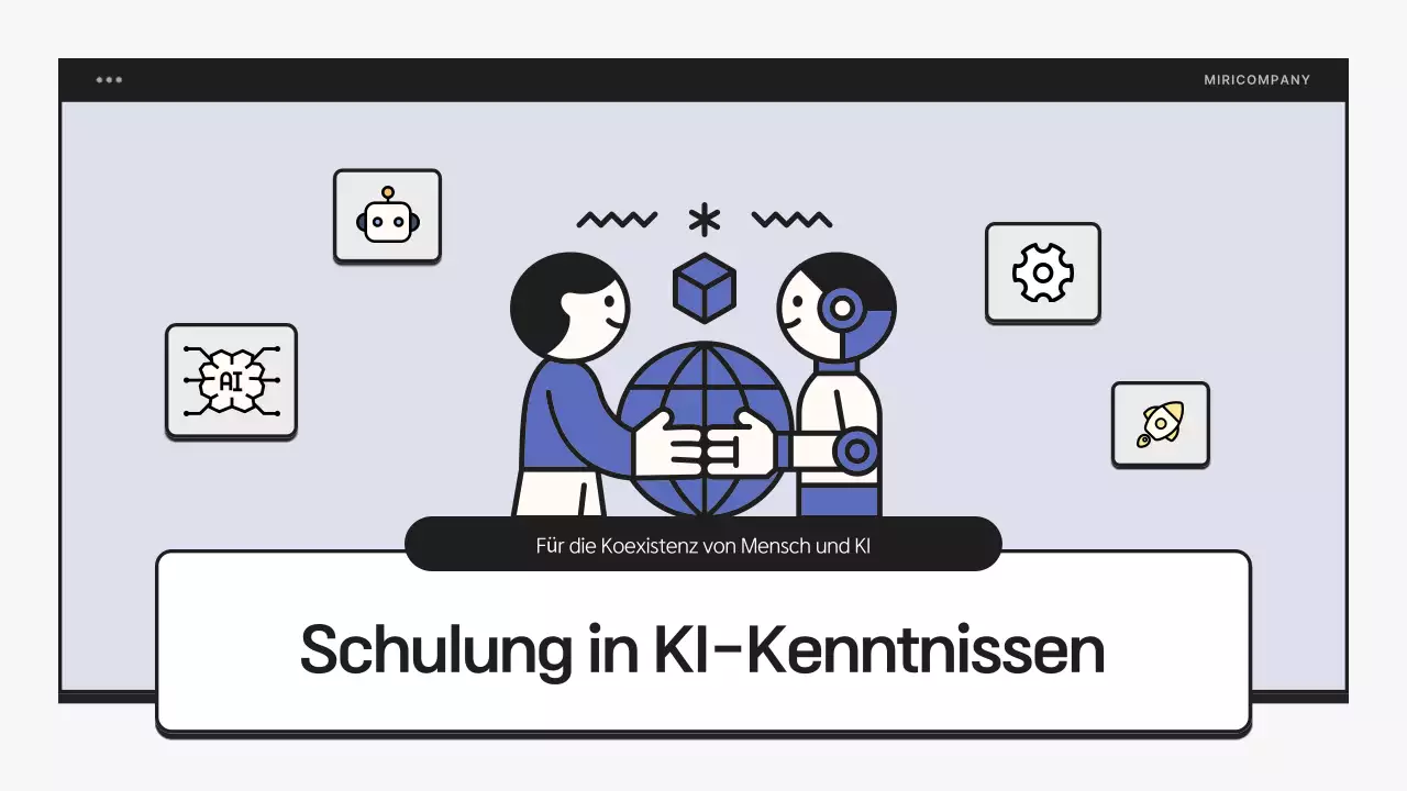 Einfaches AI-Alphabetisierungstraining in Blau und Schwarz