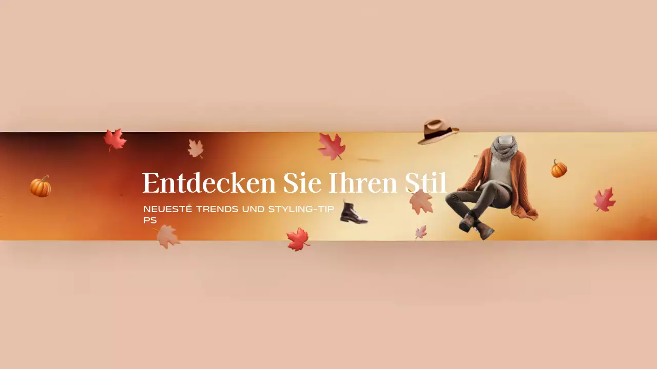 Beige Modern Fashion Guide YouTube-Kanal Kunst