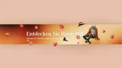 Beige Modern Fashion Guide YouTube-Kanal Kunst