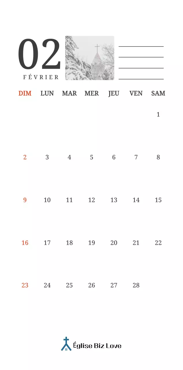 Calendrier photographique conceptuel mettant en scène des églises dans des paysages.