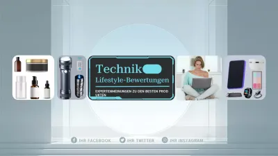 Graue moderne Tech-Anzeige
