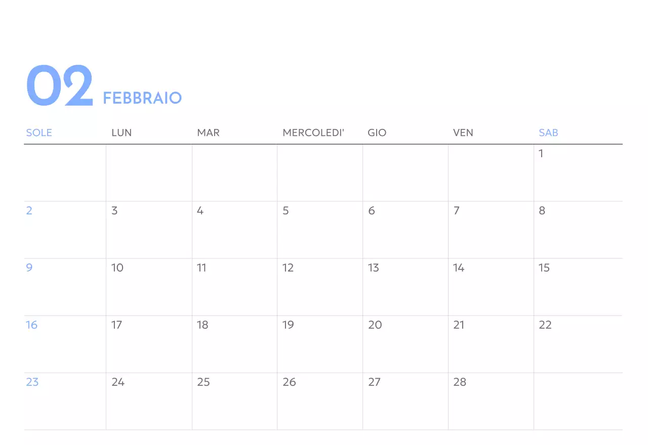 Calendario con foto tracciatore di obiettivi con un tocco di blu