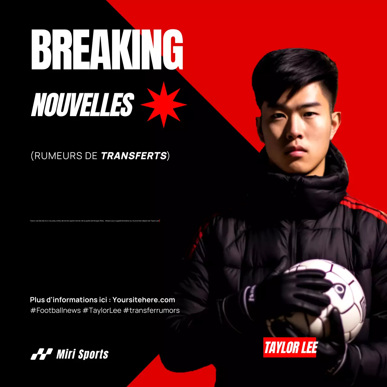 TRENDY BOLD BREAKING NEWS SOCCER AND SPORTS SOCIAL MEDIA POST