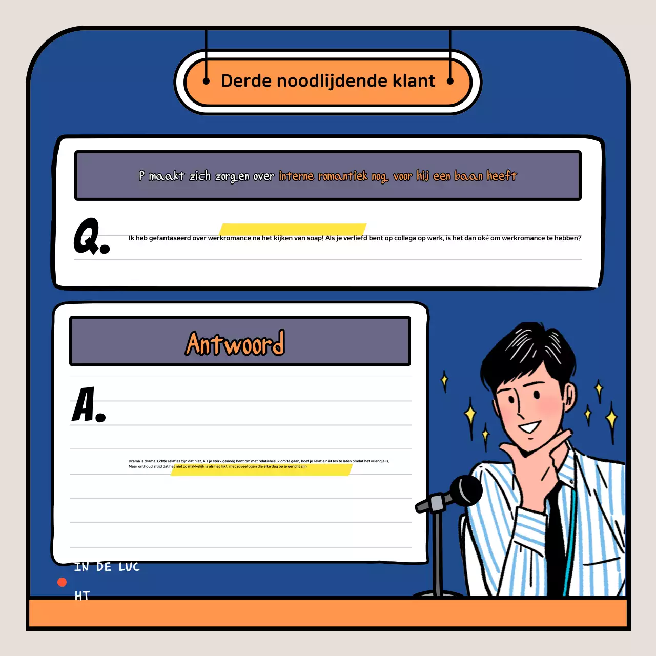 Oranje Pop Cartoon Advertentie