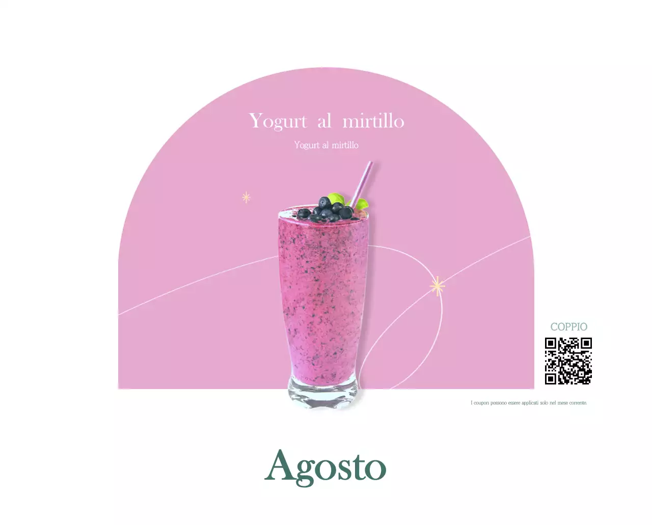 Un moderno calendario dei caffè con i consigli per la bevanda del mese