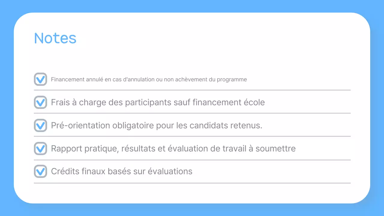 À propos du programme de stages Sky Blue Simple