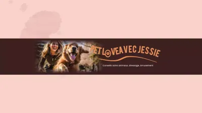 Guide brun moderne des animaux de compagnie