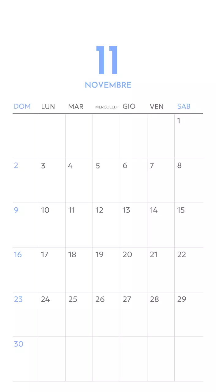 Calendario con foto tracciatore di obiettivi con un tocco di blu