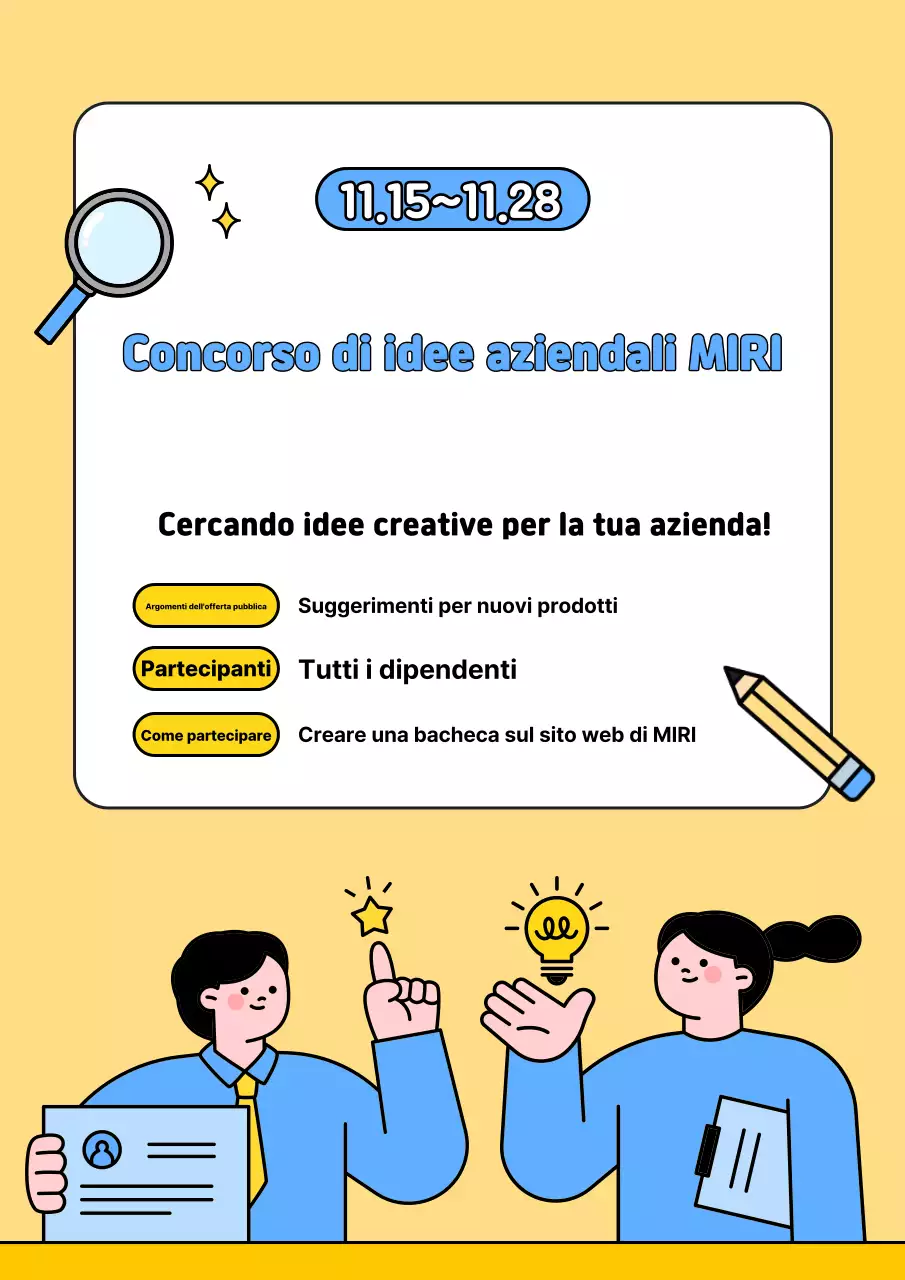 Bando di concorso in giallo