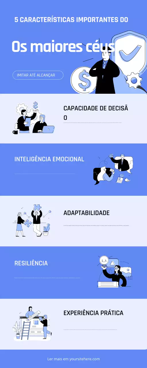 guia de liderança moderna azul