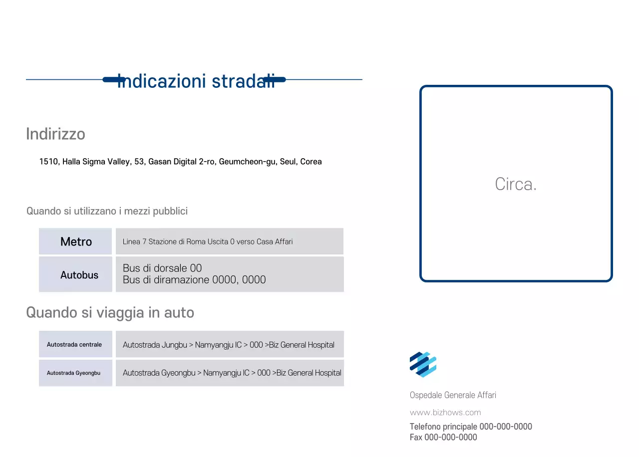 Calendario promozionale dell'ospedale semplice, bianco e blu