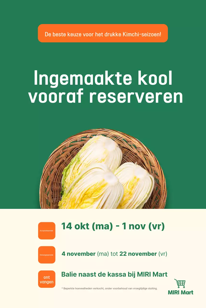 Groene Basis Kimchi Reserveringsgids