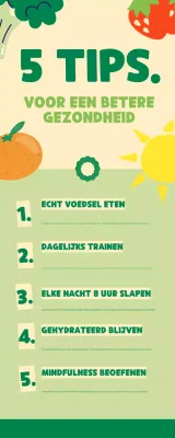 5 tips voor een betere gezondheid infographic