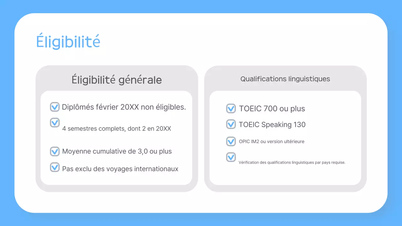 À propos du programme de stages Sky Blue Simple
