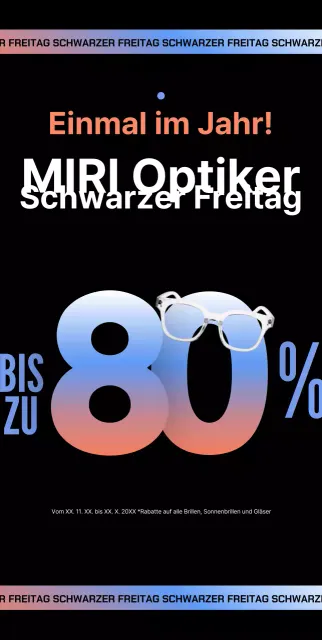 Optiker Schwarz Modern Schwarzer Freitag