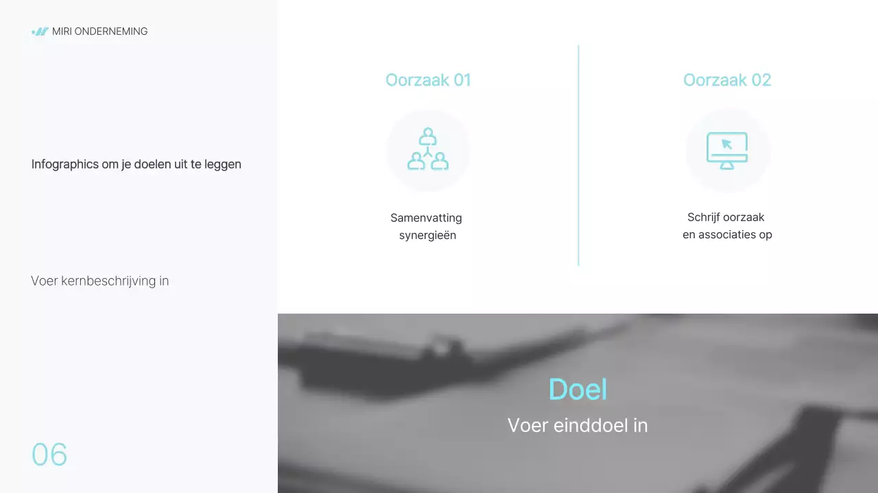 Modern bedrijfsrapport in grijs en lichtblauw