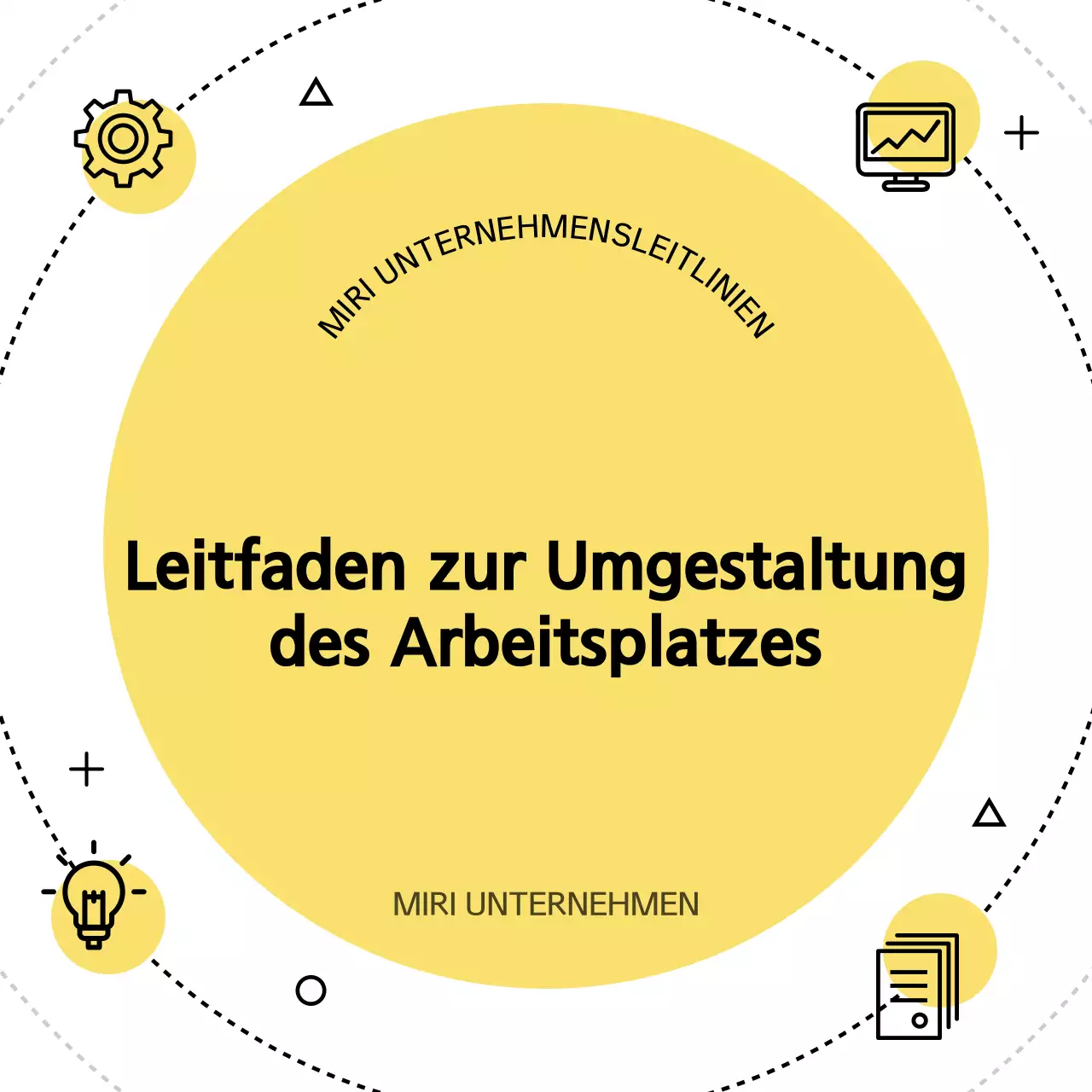 Gelb Einfaches Firmenhandbuch