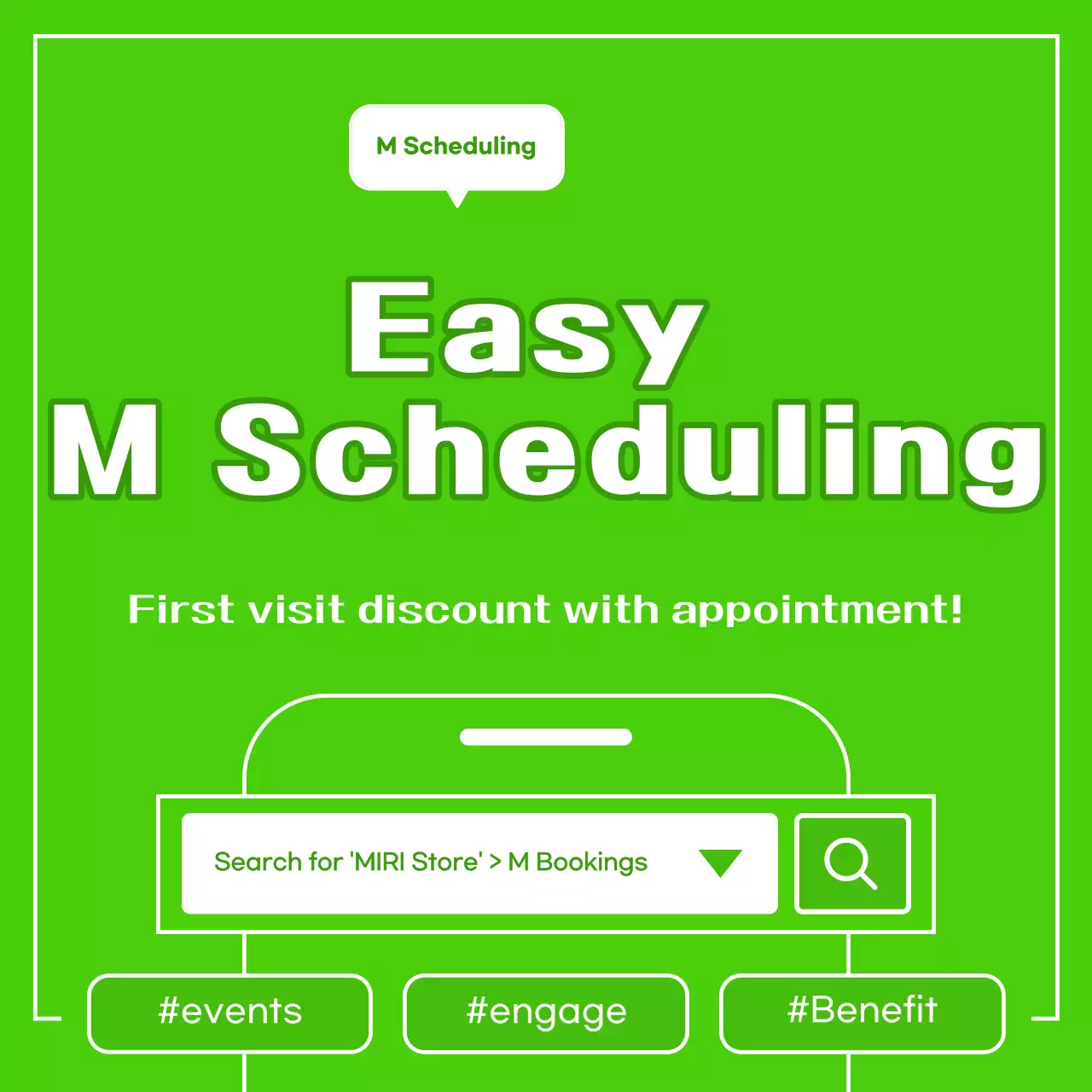 Green Modern Scheduling Promotion Social Media Post