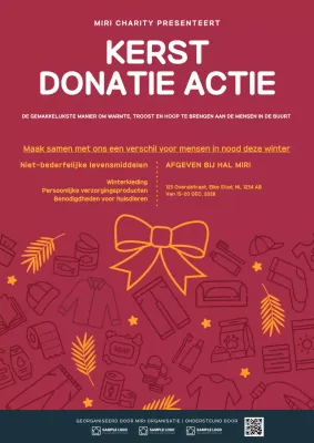 eenvoudige feestelijke liefdadigheidsaankondiging