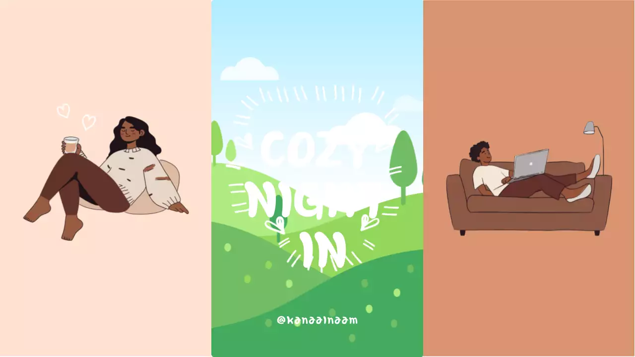 beige cozy night in vlog