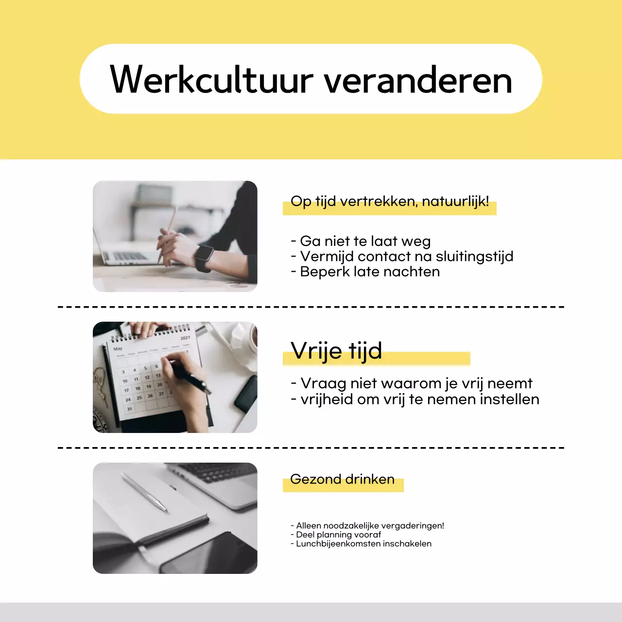 Gele eenvoudige bedrijfshandleiding