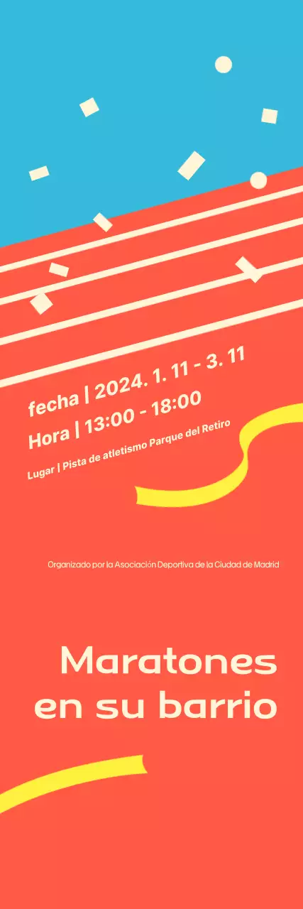 Maratón naranja brillante