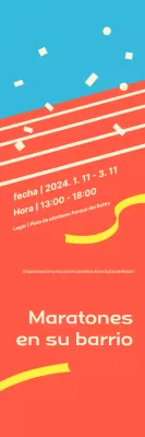 Maratón naranja brillante