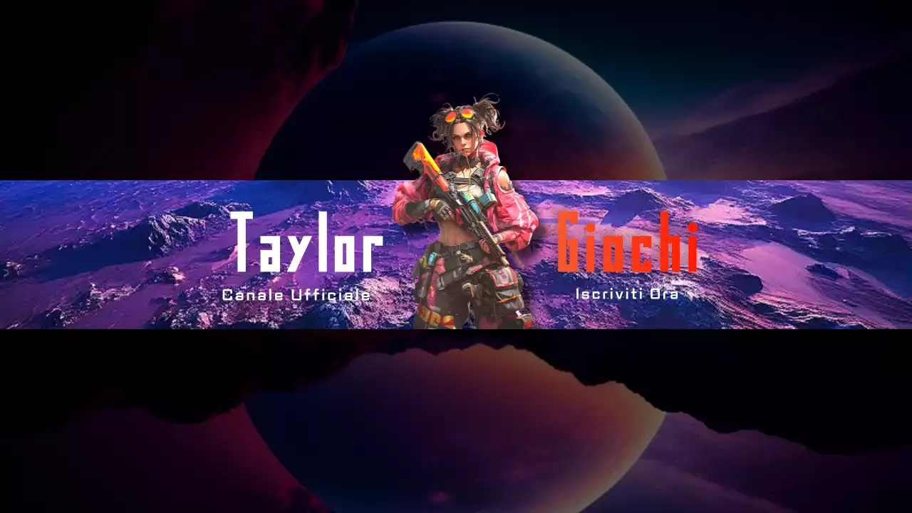 modello di canale youtube di gioco viola stile moderno