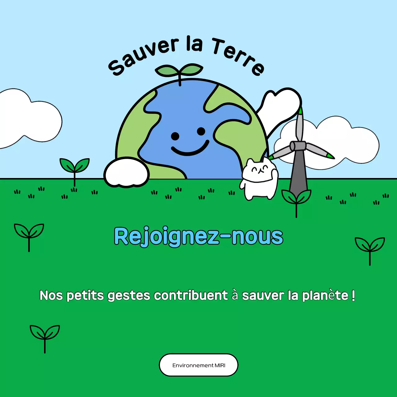 Promouvoir le défi vert et bleu clair pour la vie