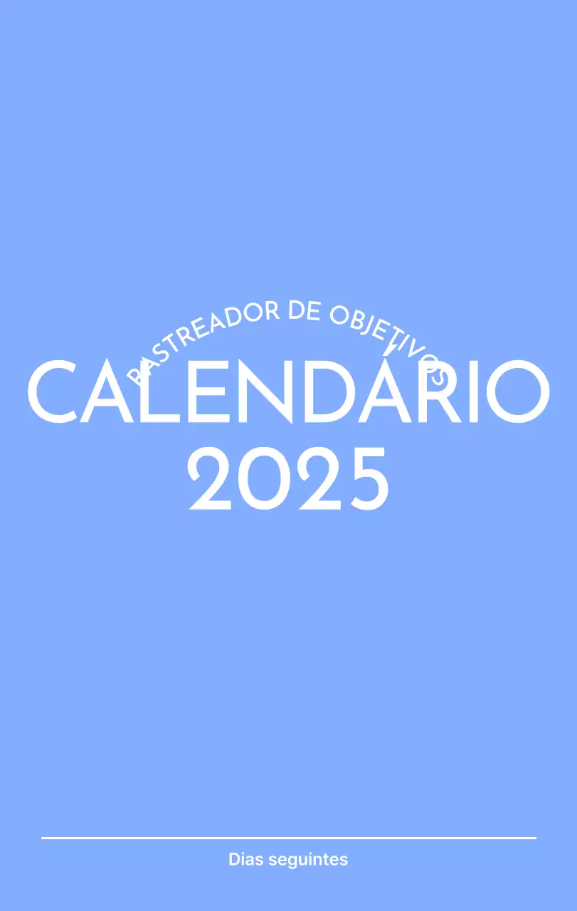 Calendário de acompanhamento de objectivos fotográficos com um toque de azul