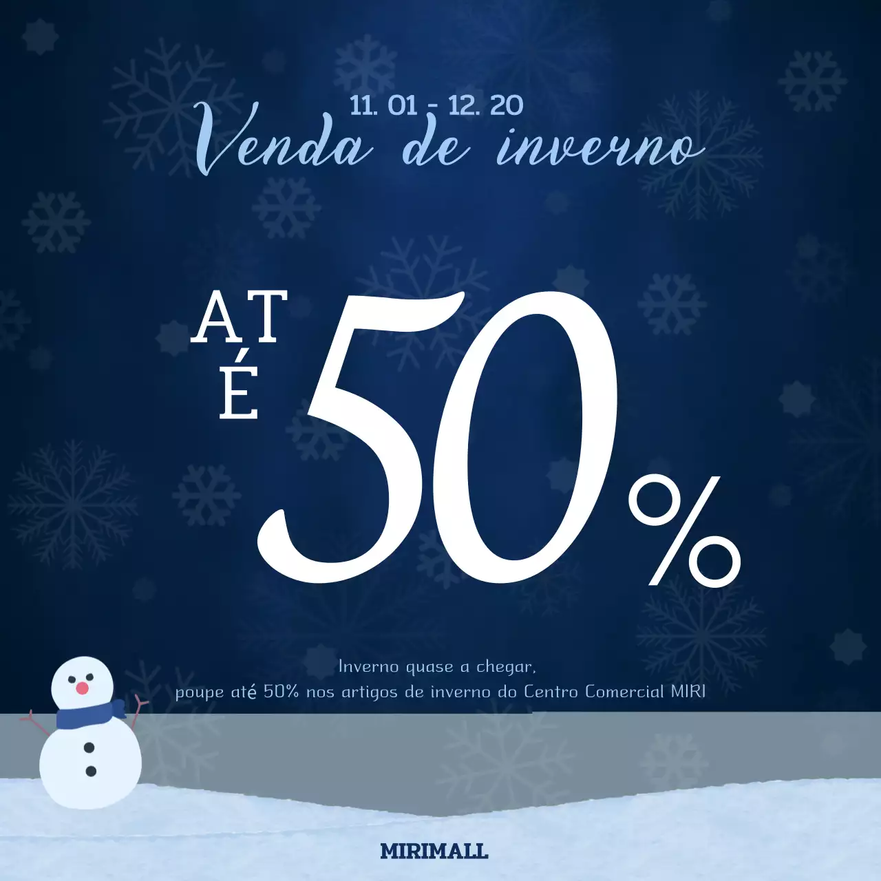 Azul-marinho Moderno Venda de inverno