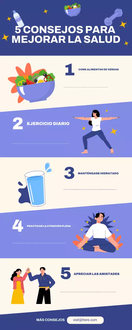 Guía y recordatorio de entrenamiento saludable Navy Purple Modern