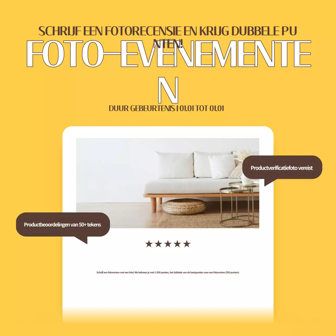 Een verzameling eenvoudige beoordelingssjablonen in geel