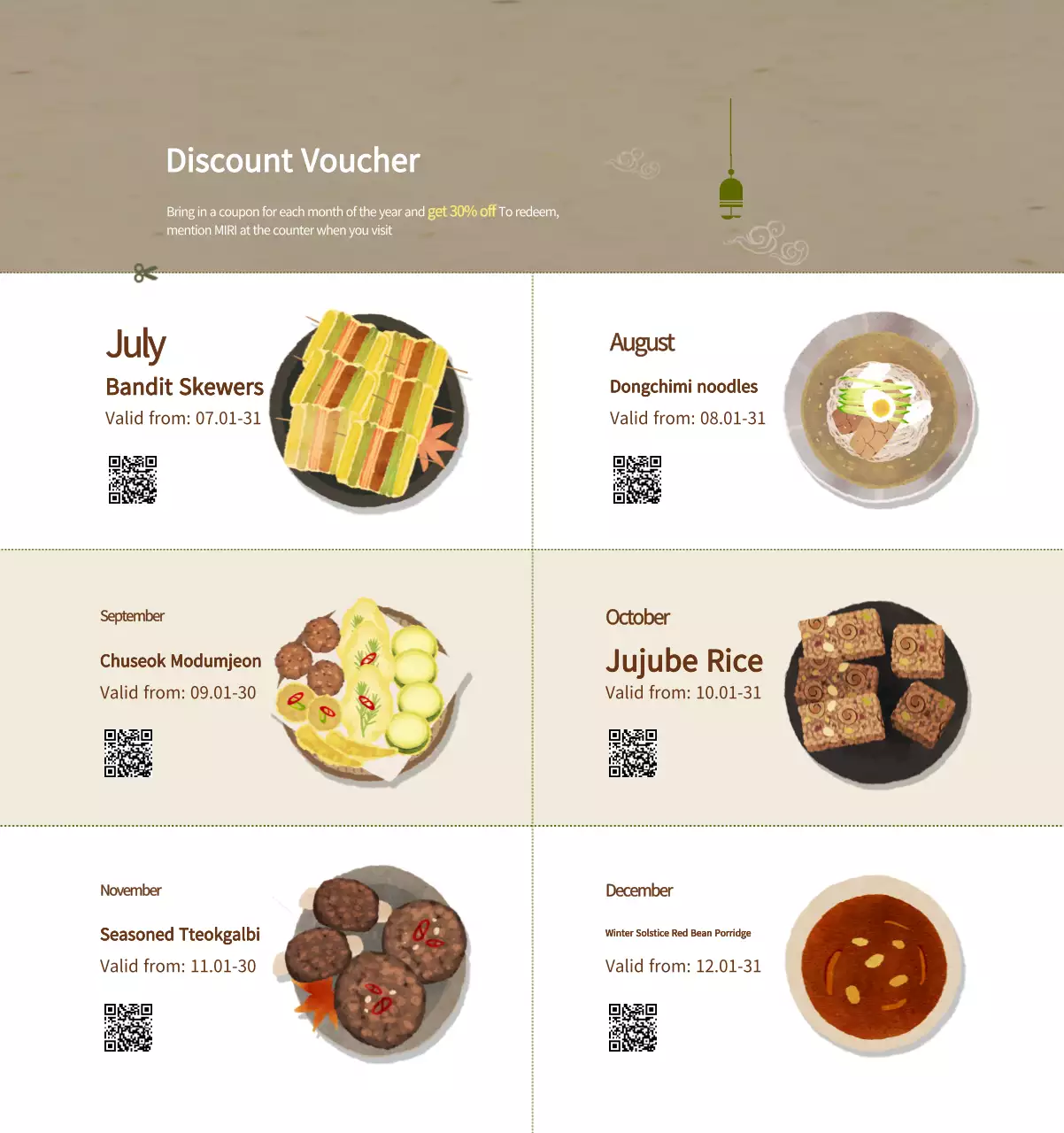 Kalender Makanan Tradisional Krem