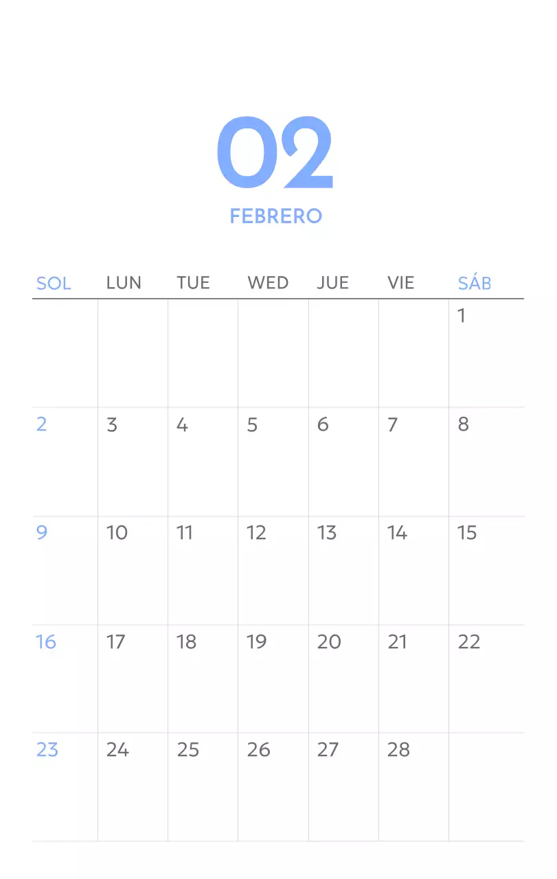 Calendario fotográfico de seguimiento de objetivos con un toque de azul