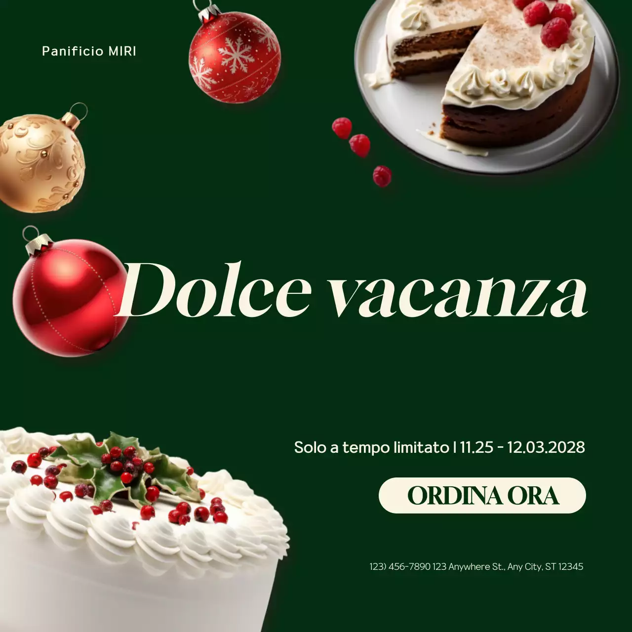 post promozionale torta natalizia rossa festiva