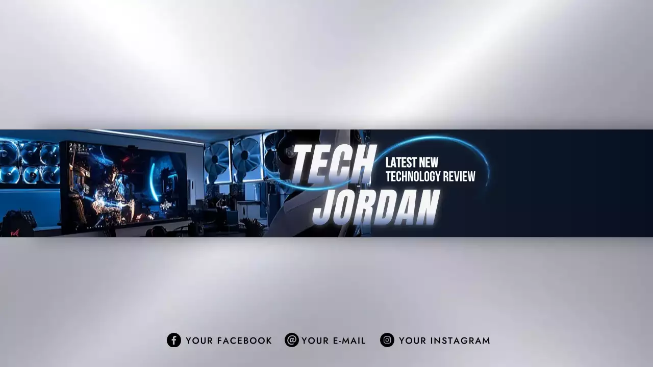 Blue Modern Technology Promotion YouTube Thumbnail