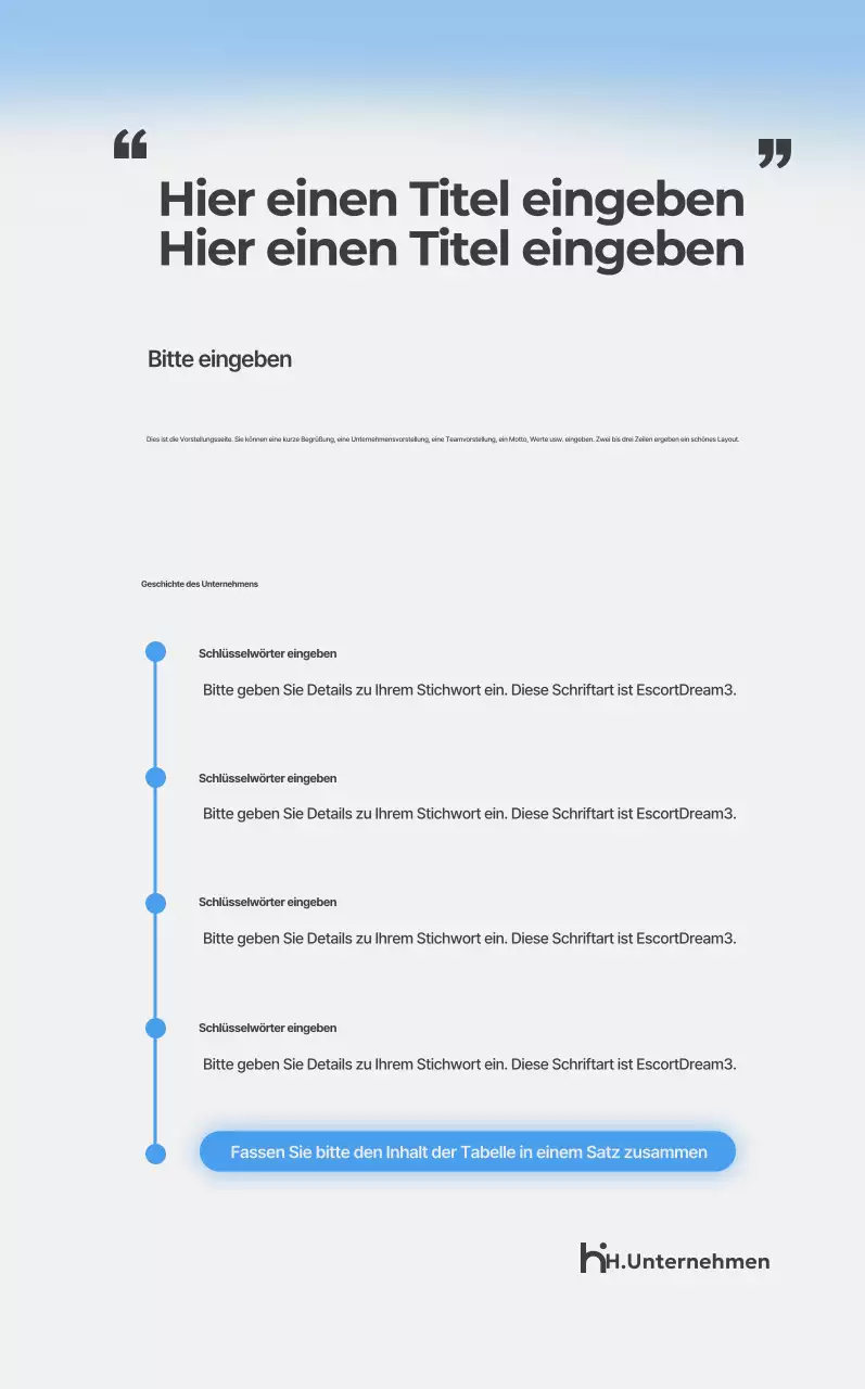 Blauer Gradient minimalistische Unternehmen Förderung