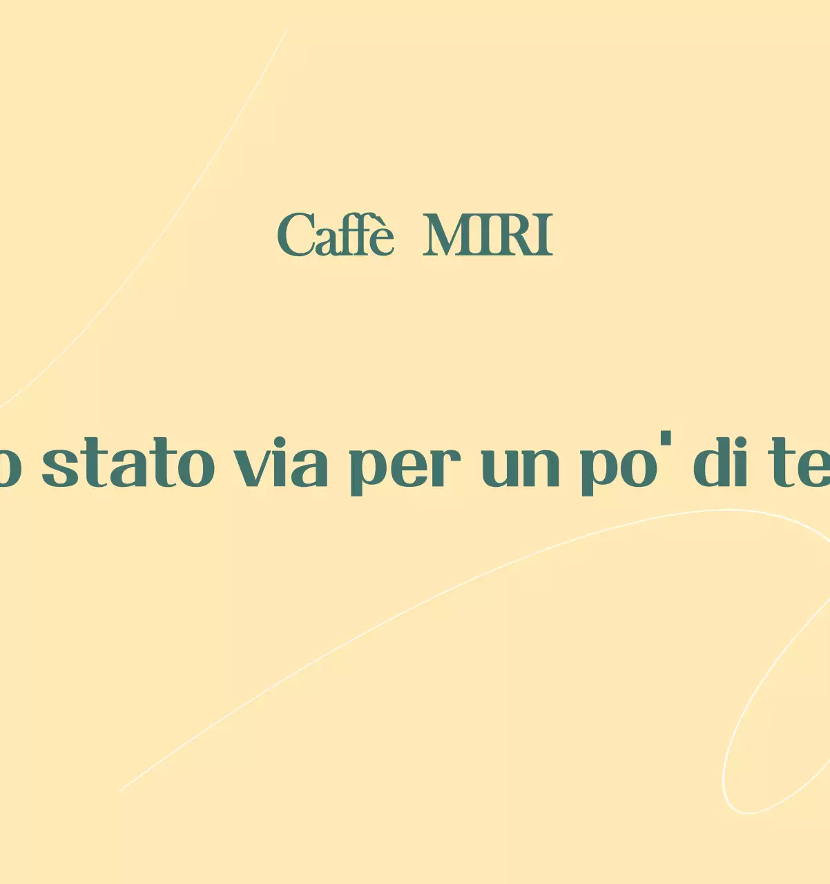 Un moderno calendario dei caffè con i consigli per la bevanda del mese