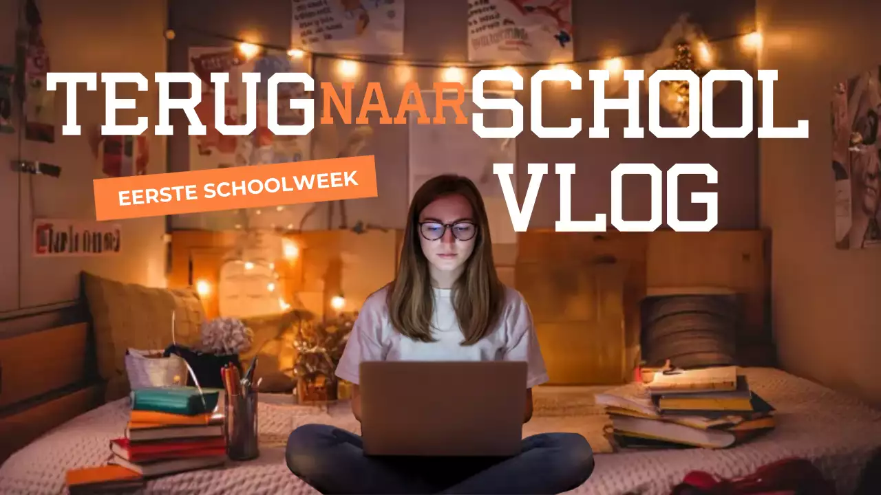 oranje bruin terug naar school vlog moderne stijl
