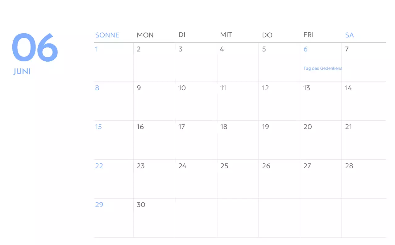 Foto-Zielverfolgungskalender mit einem Hauch von Blau