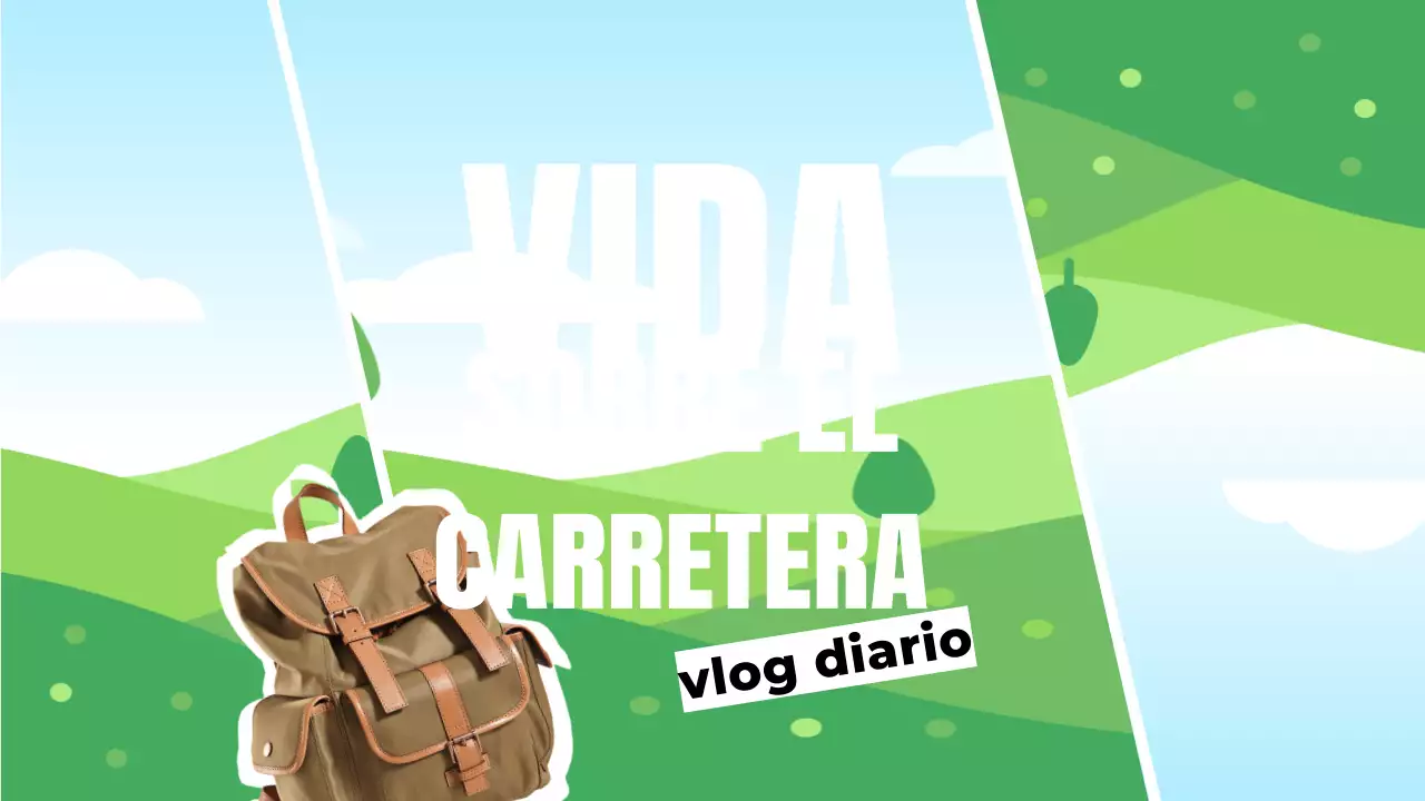 marrón azul verde viajes vlog estilo moderno