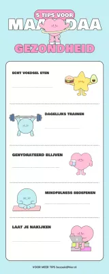 blauwe moderne gezondheidsgids