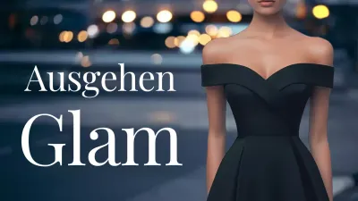 Schwarz Elegante Mode Anzeige